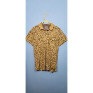 Men's Large No Excess Dutch Clothing Company Short Sleeve Polo Yellow/Gold